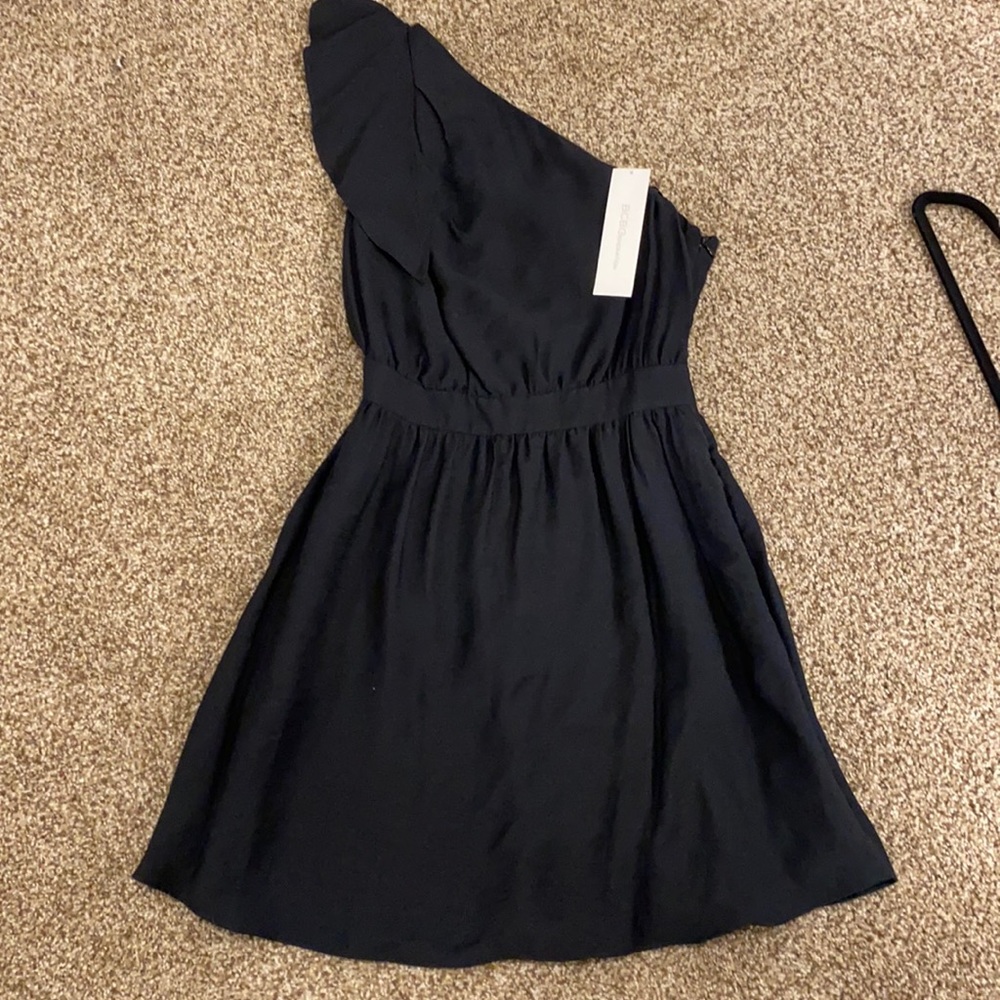 BCBGeneration One Shoulder Black Dress size 0